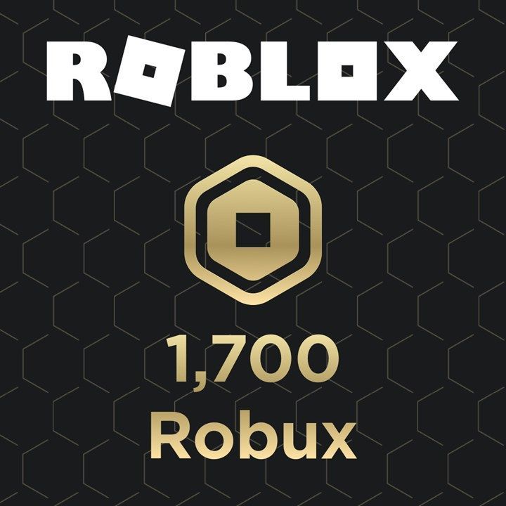 Roblox 1700 Robux (Gift Card)