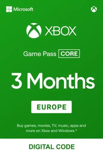 Xbox Game Pass Core 3 Months - Europe